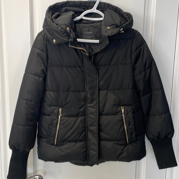 Black Zara Winter Coat with Hood - Picture 1 of 7